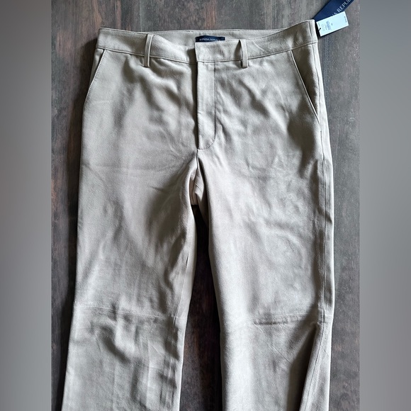 Banana Republic Women’s Pants Sz 10L Goat Leather Lined Luxurious Soft - Picture 2 of 13